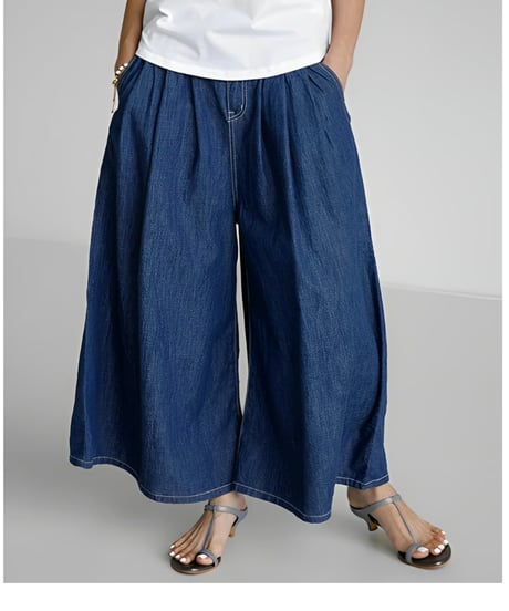 wide denim pants　FL2069