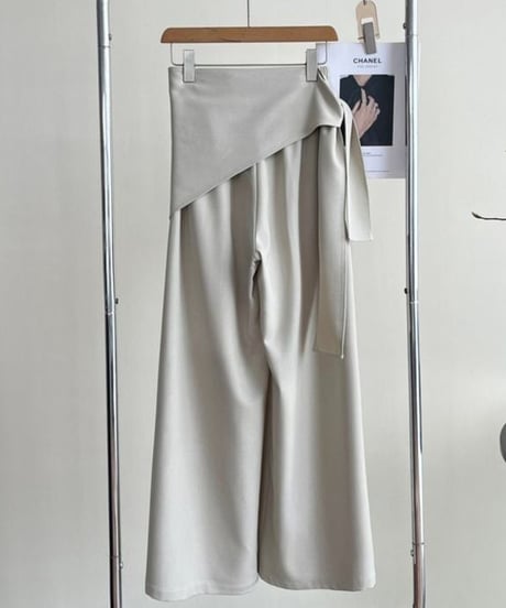 wide pants & scarf /2color　FL2885