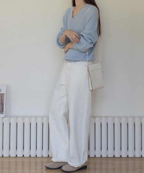 semi-wide straight pants/3color　FL3307