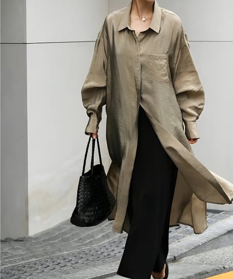 oversized long shirt /4color　FL2032