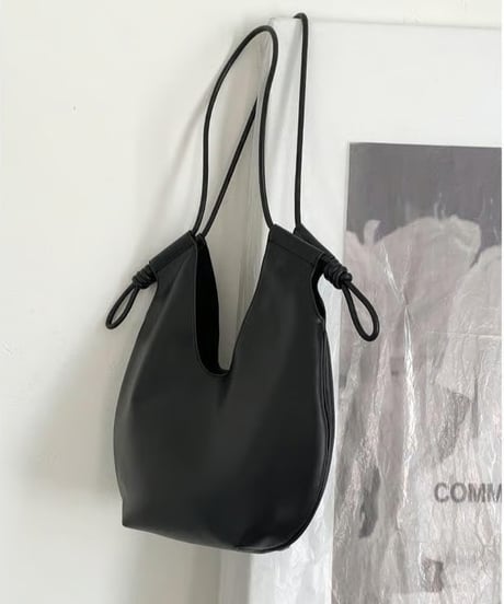 curved design tote bag /4color　FL3448