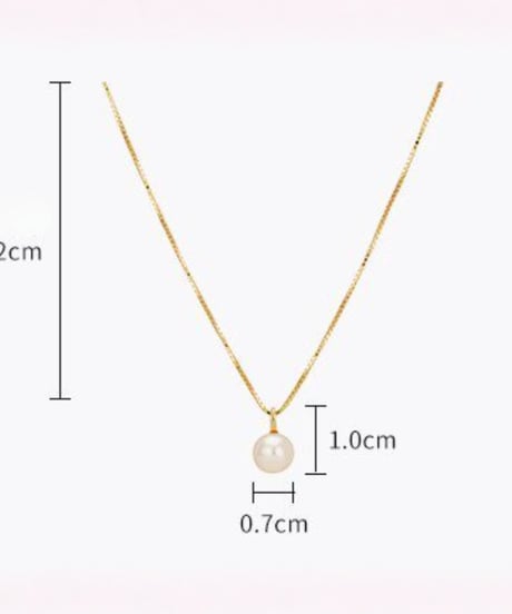 gold pearl pendant necklace　FL3595