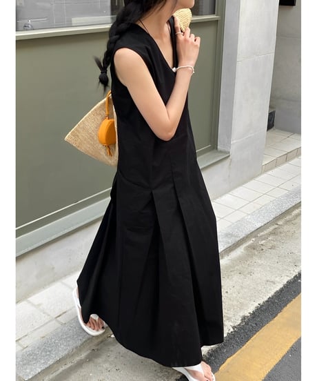 v-neck sleeveless dress /3color　FL2006