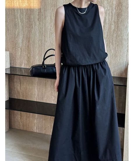 sleeveless tops and skirt set-up　FL2396