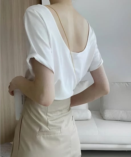 back open shirt /3color　FL2048