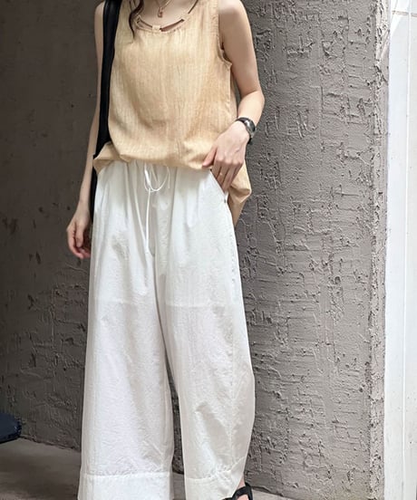 straight wide leg pants /3color　FL2708