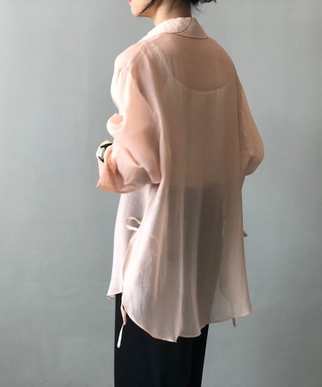 ribbon sheer shirt　FL2165