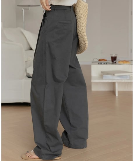 tuck wide pants /2color　FL3258