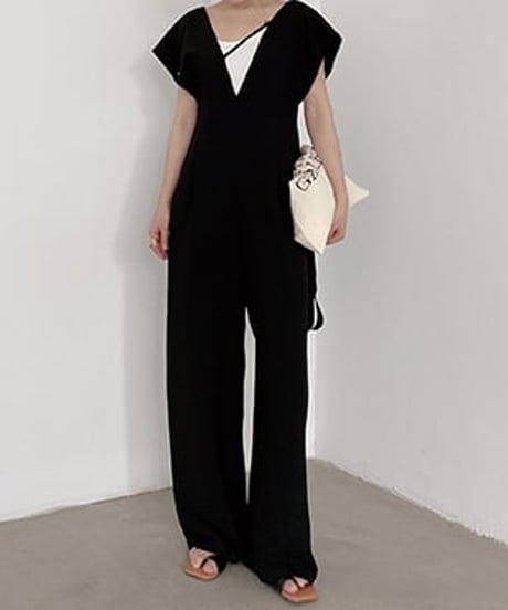 v-neck jumpsuit　FL2382