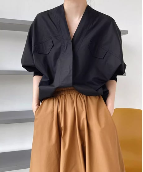 v-neck bat sleeve shirt /3color　FL2715
