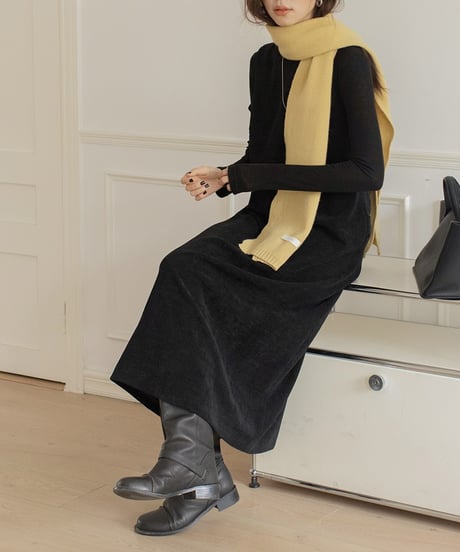 back button corduroy vest op /2color　FL3161