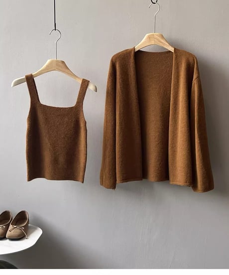 knit camisole ensemble /4color　FL2784