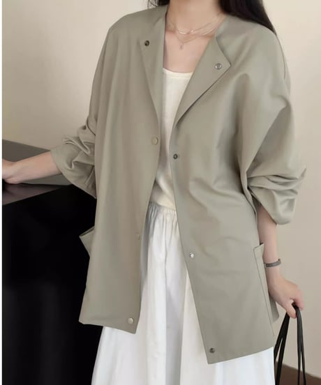 light collarless short coat　FL2826