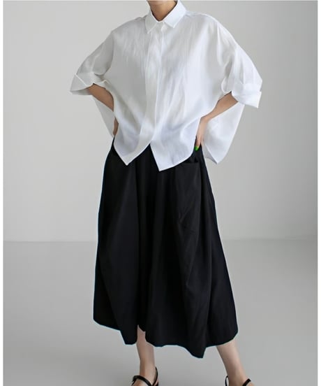 polo collar boxy shirt　FL2015