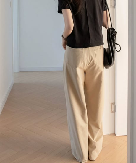 drop pocket wide leg pants　FL2220