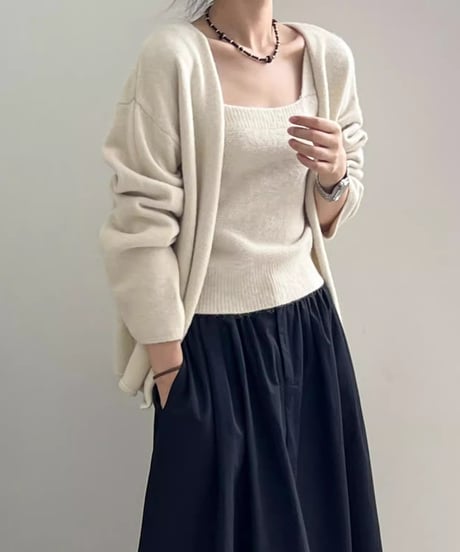 knit camisole ensemble /4color　FL2784
