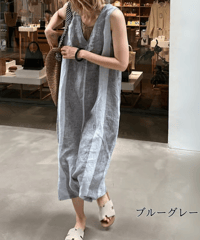 v-neck sleeveless dress /4color  FL3430