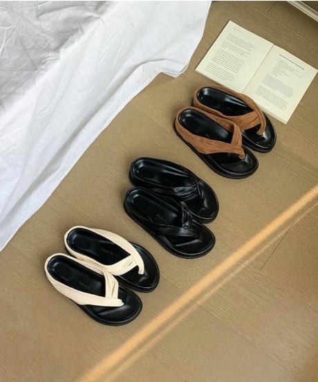 design strap thong sandals 4/color　FL3449