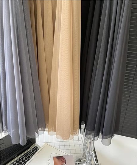 a-line pleated tulle skirt /3color  FL2963