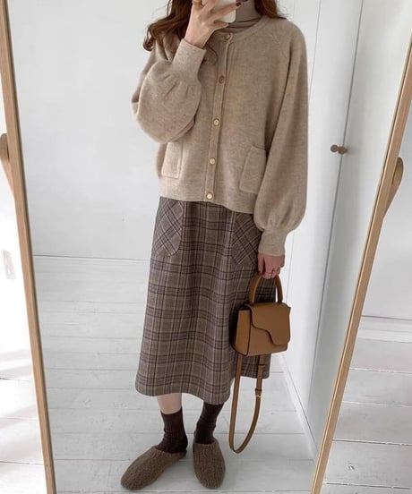 sleeve Knit short cardigan /3color　FL2585