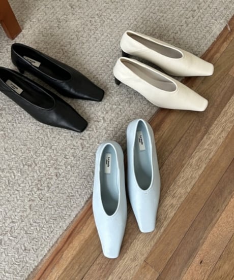 square toe heel pumps /3color　FL2307