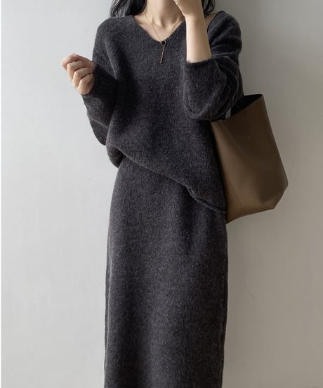 curl-edge knit setup /4color　FL2861