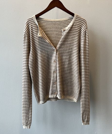 crew neck knit cardigan /5color　FL2819