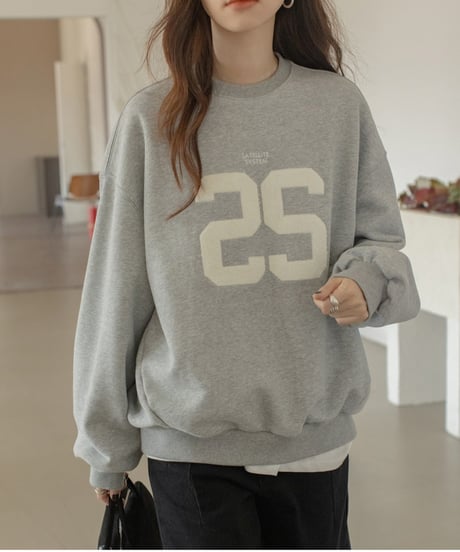 towel patch logo sweat pullover /2color　FL3199