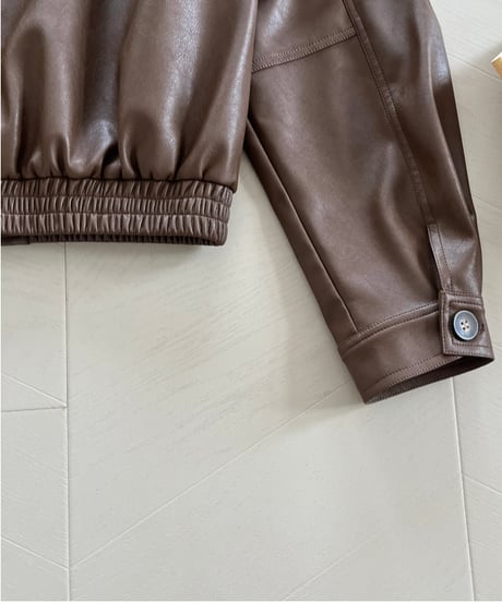 short leather jacket /2color　FL2808