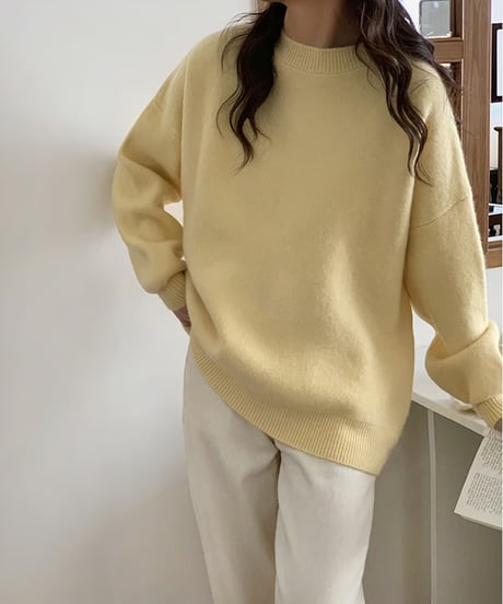 knit sweater pullover /4color　FL2998