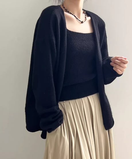 knit camisole ensemble /4color　FL2784