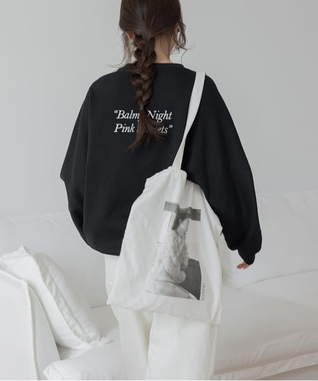 letter print sweat pullover /4color　FL3288