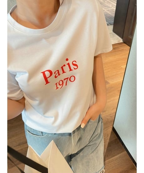 paris logo t-shirt /2color　FL2061