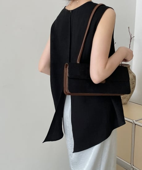 back slit sleeveless blouse /2color　FL2712