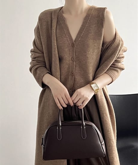 knit vest & cardigan ensemble /5color　FL3070