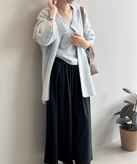 knit cardigan & camisole ensemble /4color　FL3071