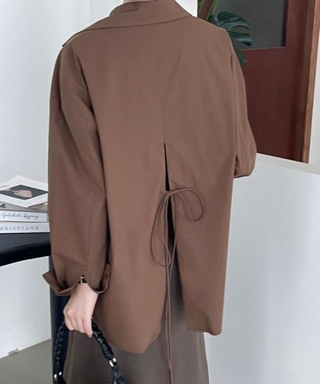 back slit shirt /2color　FL2758
