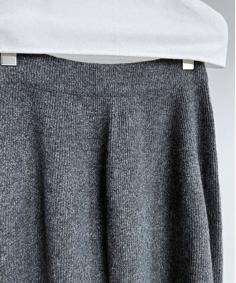 v-neck knit top and skirt set up /3color　FL2809