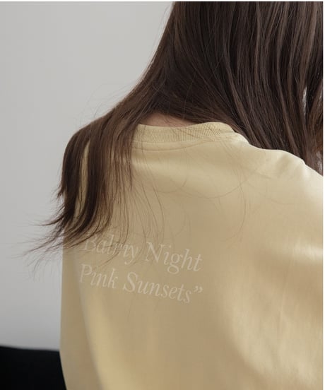 letter print sweat pullover /4color　FL3288