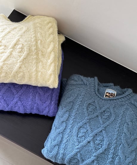 cable knit volume sleeve knit /3color　FL3129