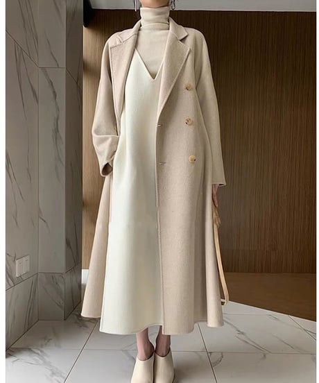 sleeveless vest wool dress　FL2625
