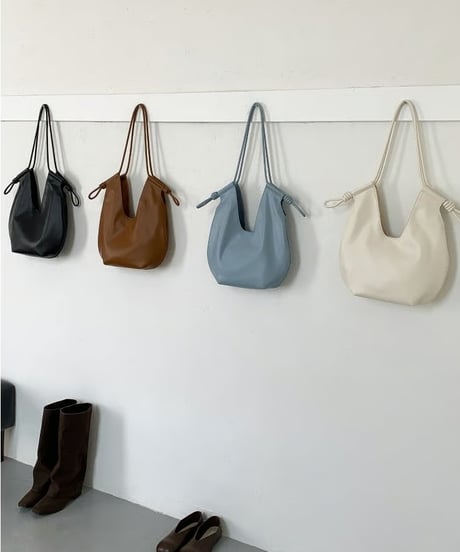curved design tote bag /4color　FL3448