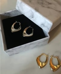 nuance flat hoop earrings /2color　FL2381