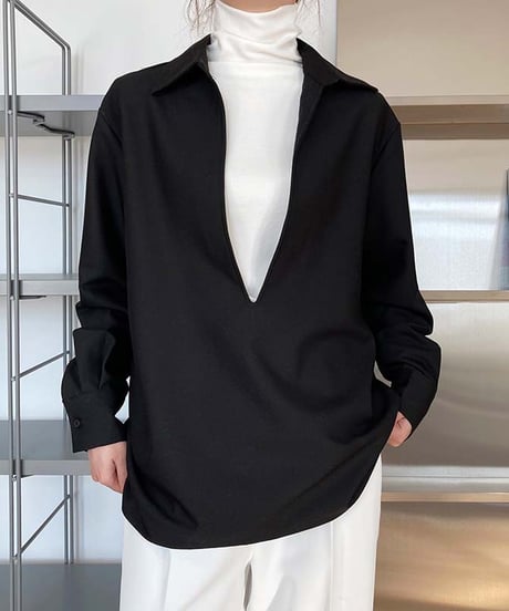 layered design shirt /3color　FL2619