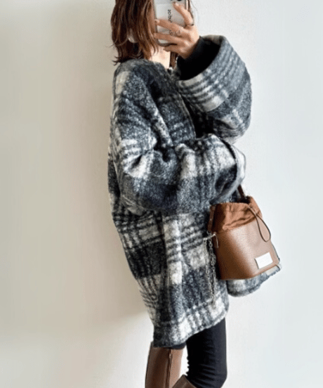 no collar gown coat　FL3110