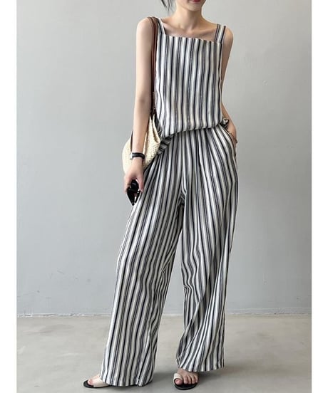sleeveless stripe setup　FL2440