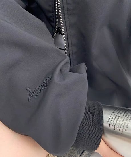 embroidered logo zip-up jacket　FL2555