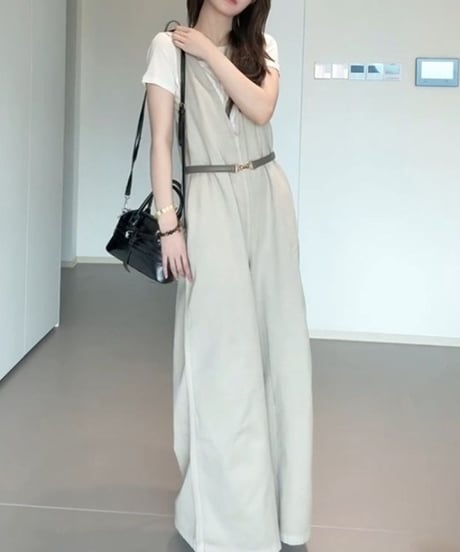 waist belt v-neck all in one　FL3435