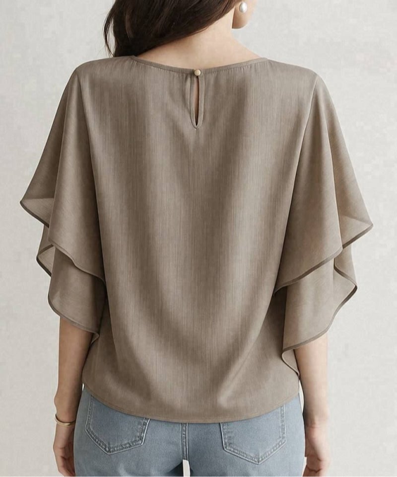layered chiffon blouse /4color FL3463 | Flosa