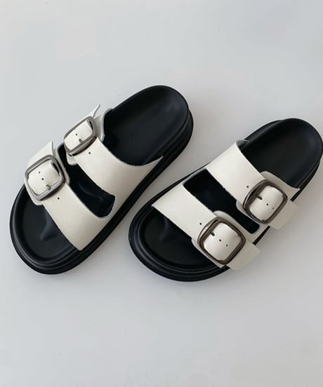 thick sole buckle sandals /2color　FL2318
